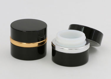 20ml tarros cosméticos de cristal, envases cosméticos de cristal negros herméticos de aluminio