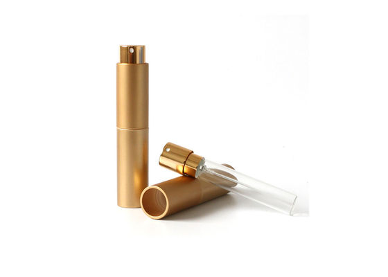 Pequeña botella del espray de la fragancia del oro del bolsillo del mini atomizador recargable de encargo del perfume 10ml