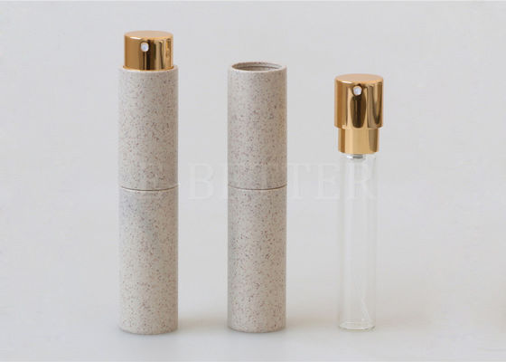 Botella del atomizador del perfume del espray recargable vacío 10ml del color de la paja del trigo mini