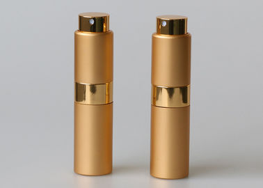 Pequeña torsión de lujo y Spritz la botella de perfume de aluminio de los cosméticos del atomizador