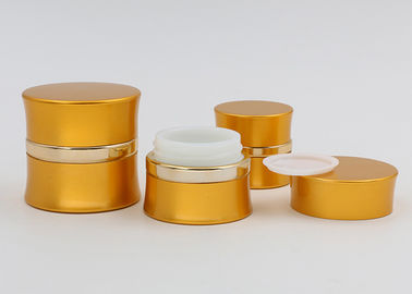 El oro 30ml heló los tarros cosméticos, pequeños envases de cristal del maquillaje de la cintura delgada con las tapas