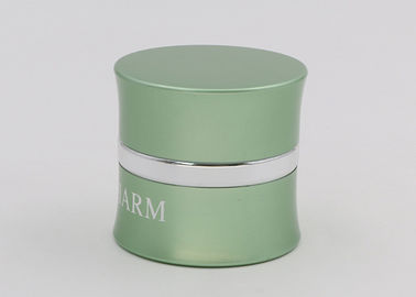 Observe el aluminio cosmético verde poner crema Shell del embalaje de los tarros 15g del cosmético del vidrio