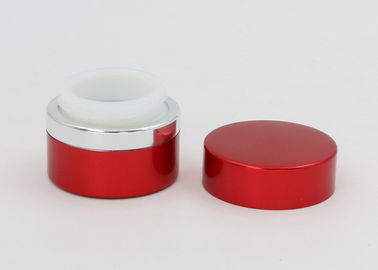 crema cosmética de cristal vacía roja del ojo de los tarros 15ml que embala tamaño pequeño modificada para requisitos particulares