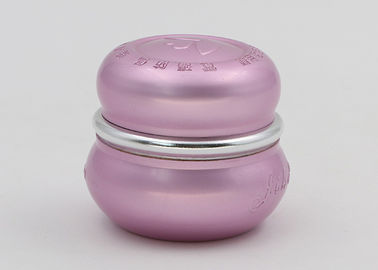 Pequeños embalajes reutilizables con las tapas para el logotipo grabado en relieve rosa de los cosméticos