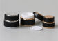 6 onzas 8 onzas tarros cosméticos plásticos de 1 negro de la onza, pequeños envases cosméticos plásticos con las tapas